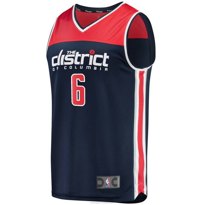 NBA 0F6D2130 réplica de jersey de los magos de washington kristaps porzingis azul marino fast break