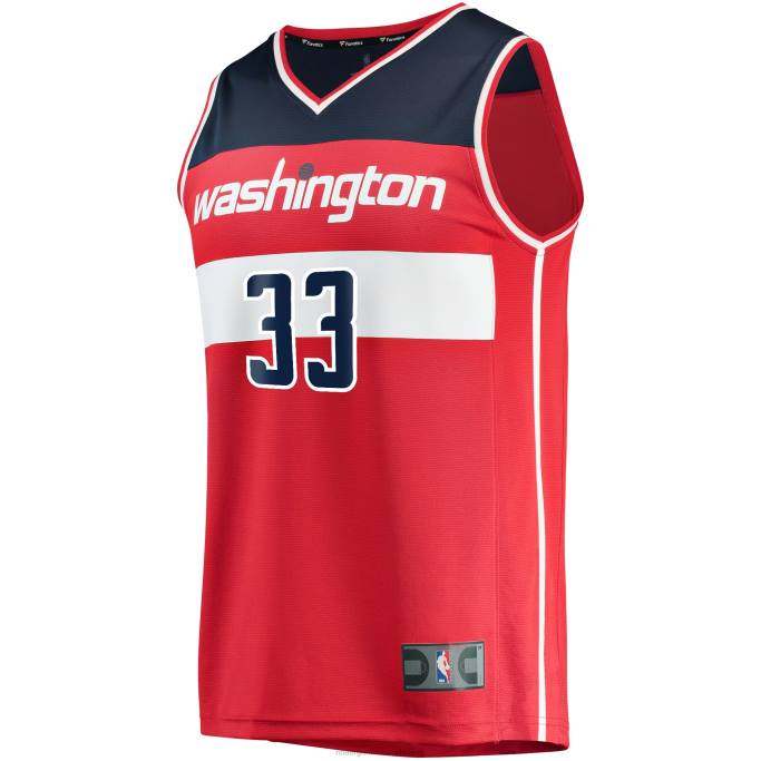 NBA 0F6D2190 Washington Wizards Kyle Kuzma Réplica de camiseta roja Fast Break