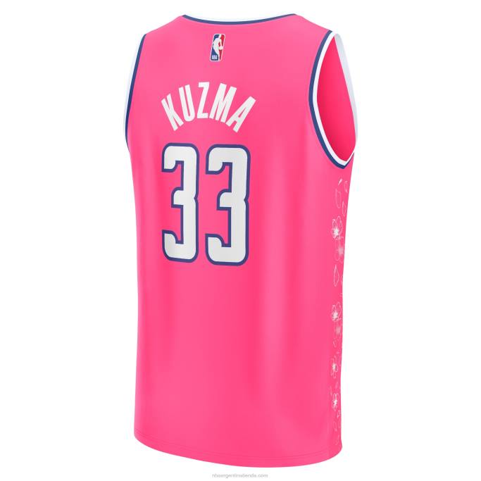 NBA 0F6D381 camiseta rosa fastbreak de kyle kuzma de los magos de washington