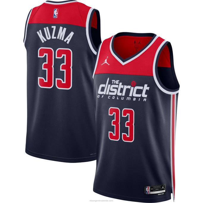 NBA 0F6D3926 camiseta de los magos de washington kyle kuzma jordan brand azul marino swingman