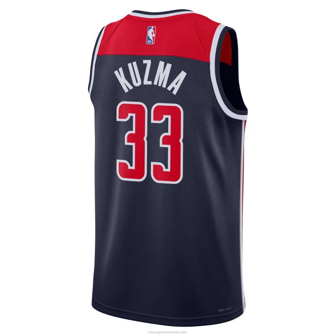 NBA 0F6D3926 camiseta de los magos de washington kyle kuzma jordan brand azul marino swingman