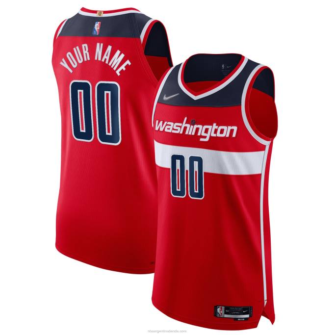NBA 0F6D5056 Washington Wizards Nike Red Diamond Swingman - Camiseta personalizada auténtica
