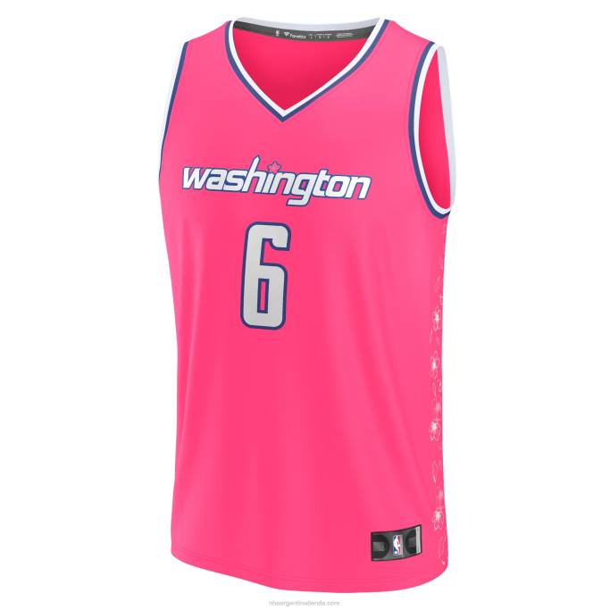 NBA 0F6D547 camiseta rosa fastbreak kristaps porzingis de los magos de washington