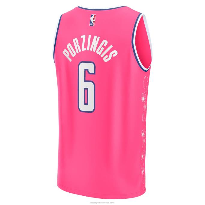 NBA 0F6D547 camiseta rosa fastbreak kristaps porzingis de los magos de washington