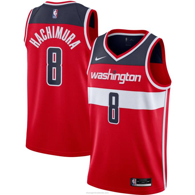 NBA 0F6D5775 Camiseta Washington Wizards Rui Hachimura Nike Swingman Roja
