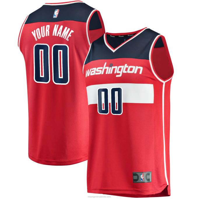 NBA 0F6D5814 Washington Wizards Red Fast Break Réplica de camiseta personalizada