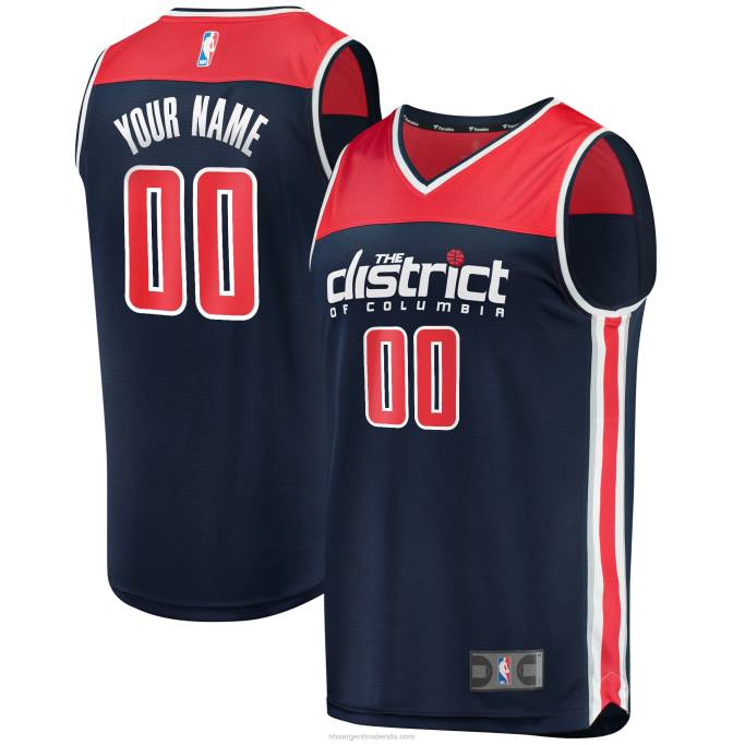 NBA 0F6D7141 Washington Wizards Navy Fast Break Réplica Jersey personalizado