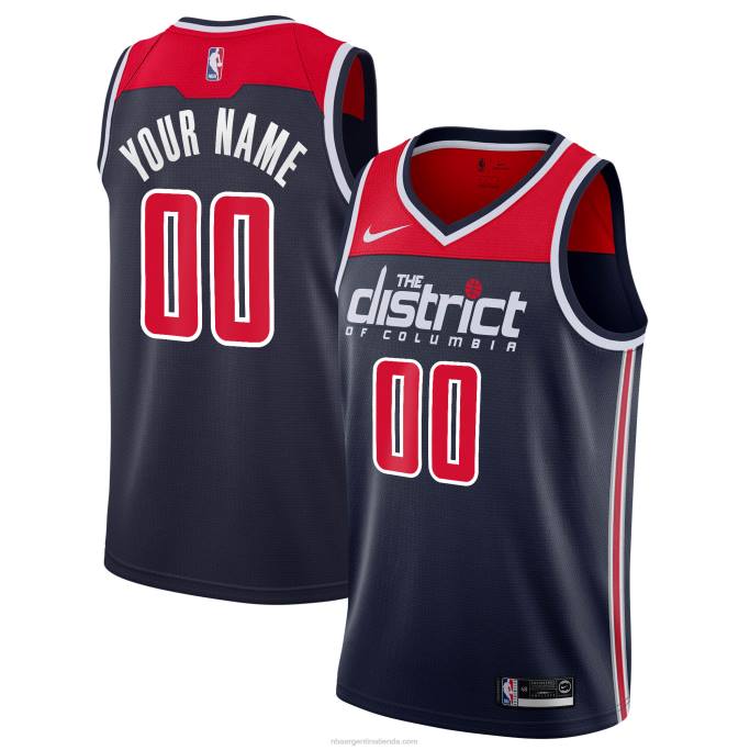 NBA 0F6D7144 Camiseta Washington Wizards Nike Navy Custom Swingman