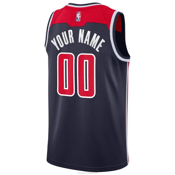 NBA 0F6D7144 Camiseta Washington Wizards Nike Navy Custom Swingman