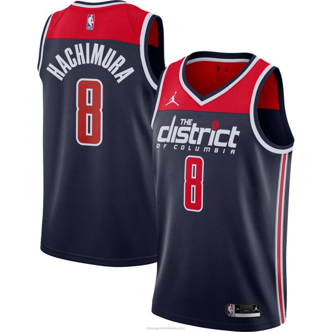 NBA 0F6D7827 magos de washington rui hachimura jordan brand jersey de jugador swingman azul marino