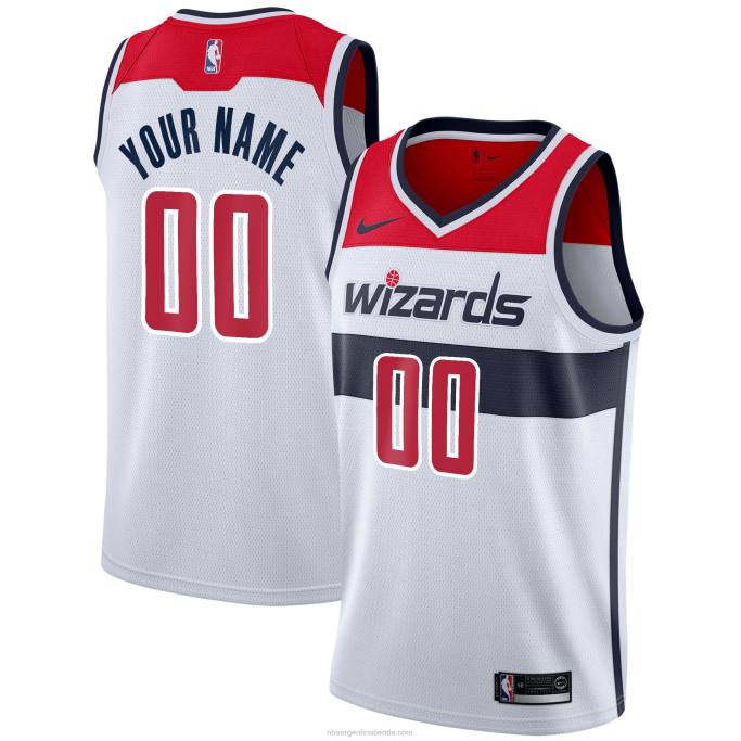 NBA 0F6D8174 Camiseta Washington Wizards Nike Swingman blanca personalizada