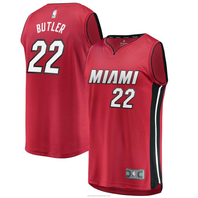 NBA 0F6D1028 Miami Heat Réplica de camiseta roja de Jimmy Butler Fast Break