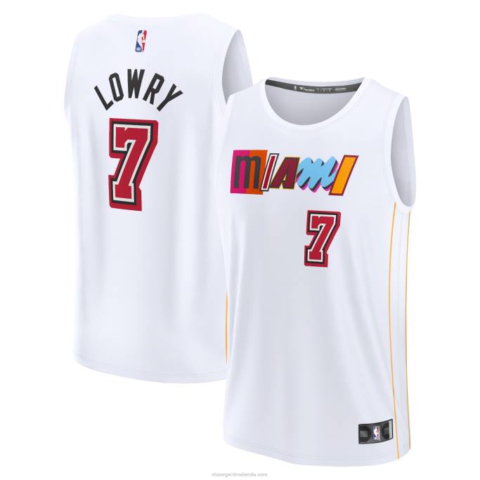 NBA 0F6D1363 miami calor kyle lowry blanco fastbreak jersey