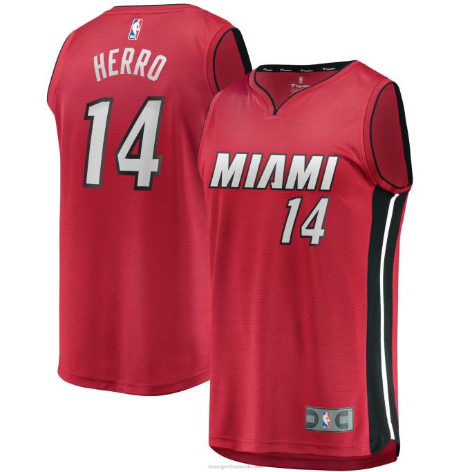 NBA 0F6D2128 réplica de camiseta roja miami heat tyler herro fast break