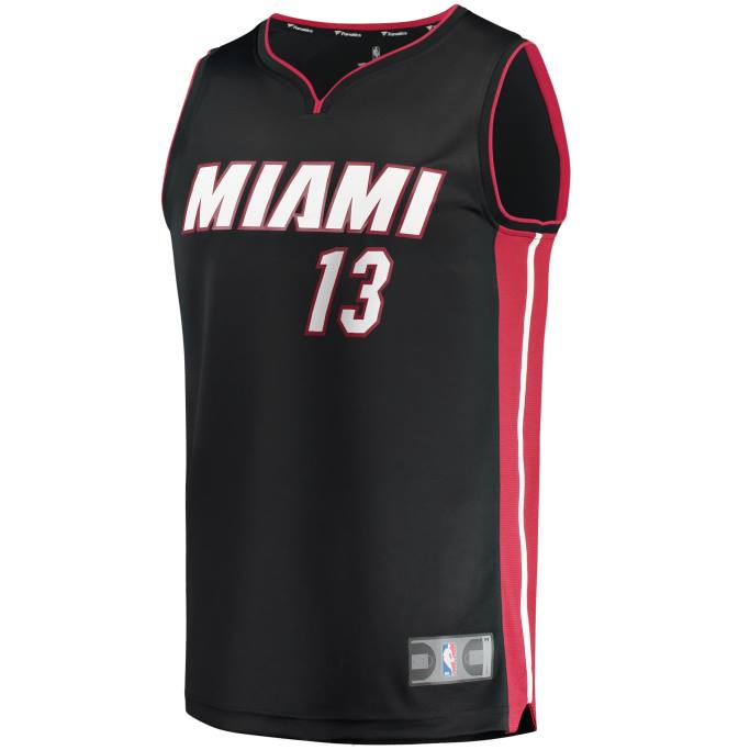 NBA 0F6D2281 réplica de camiseta miami heat bam adebayo negra fast break