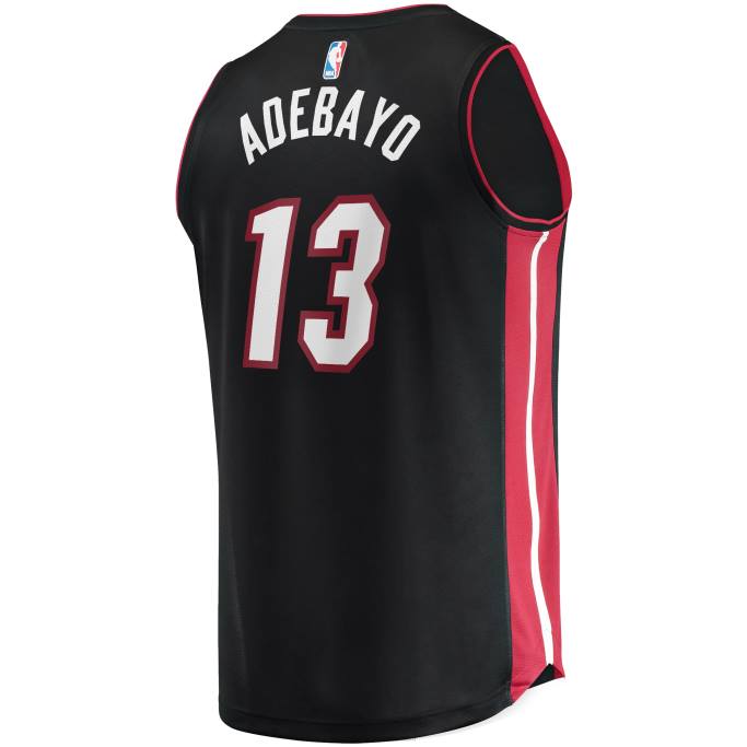 NBA 0F6D2281 réplica de camiseta miami heat bam adebayo negra fast break