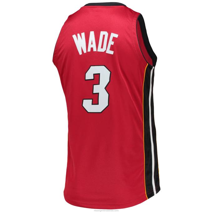 NBA 0F6D2818 miami heat dwyane wade mitchell & ness rojo madera dura clásicos auténtico jersey