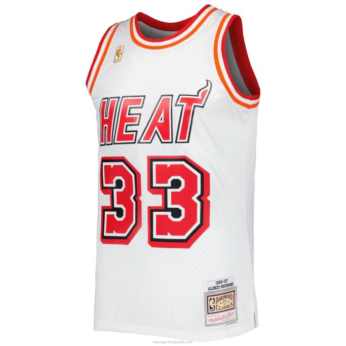 NBA 0F6D5072 mitchell & ness alonzo luto blanco miami heat hardwood classics swingman jersey
