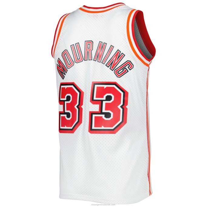 NBA 0F6D5072 mitchell & ness alonzo luto blanco miami heat hardwood classics swingman jersey