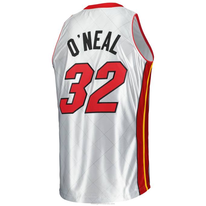 NBA 0F6D5092 miami heat shaquille o'neal platino hardwood classics 75th aniversario swingman jersey