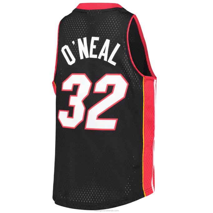 NBA 0F6D6023 miami heat shaquille o'neal negro grande y alto hardwood classics swingman jersey