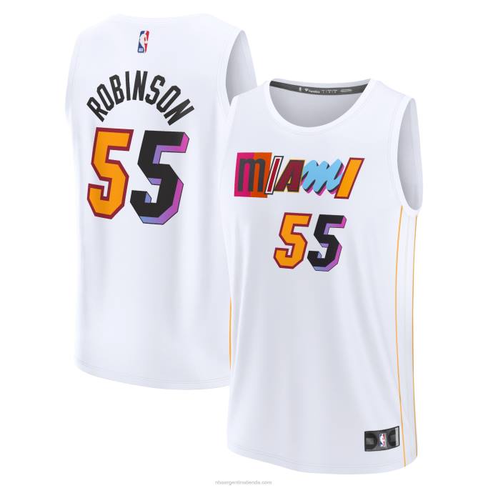 NBA 0F6D7368 miami heat camiseta blanca de duncan robinson fastbreak
