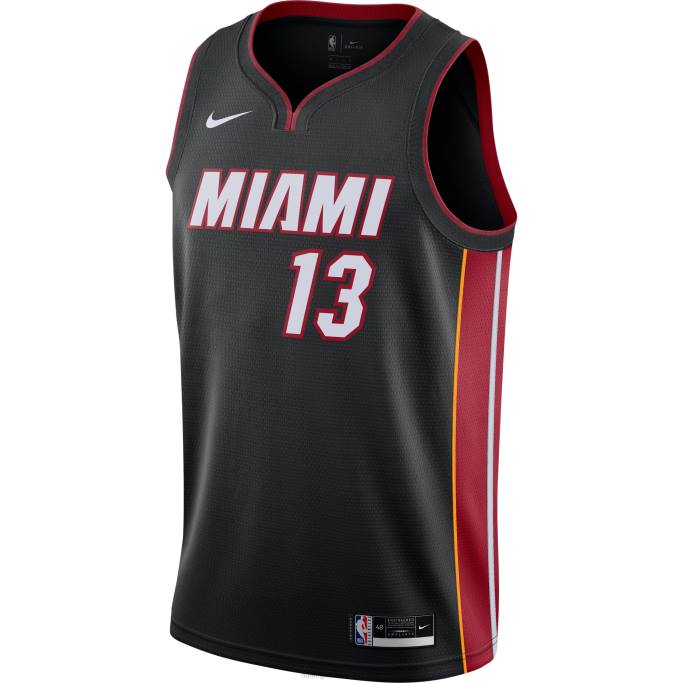 NBA 0F6D7566 camiseta miami heat bam adebayo nike negro swingman