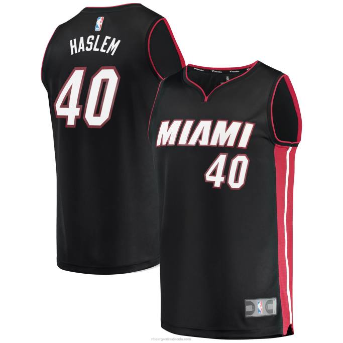 NBA 0F6D842 miami heat udonis haslem negro fast break replica jugador camiseta