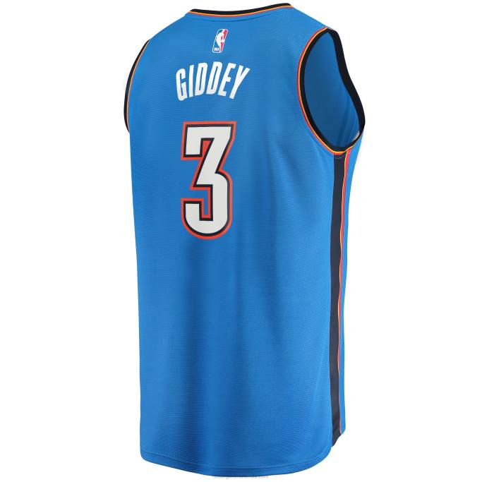 NBA 0F6D1187 Camiseta réplica de réplica rápida azul de Oklahoma City Thunder Josh Giddey