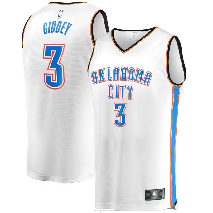 NBA 0F6D2406 réplica de jersey blanco de oklahoma city thunder josh giddey fast break