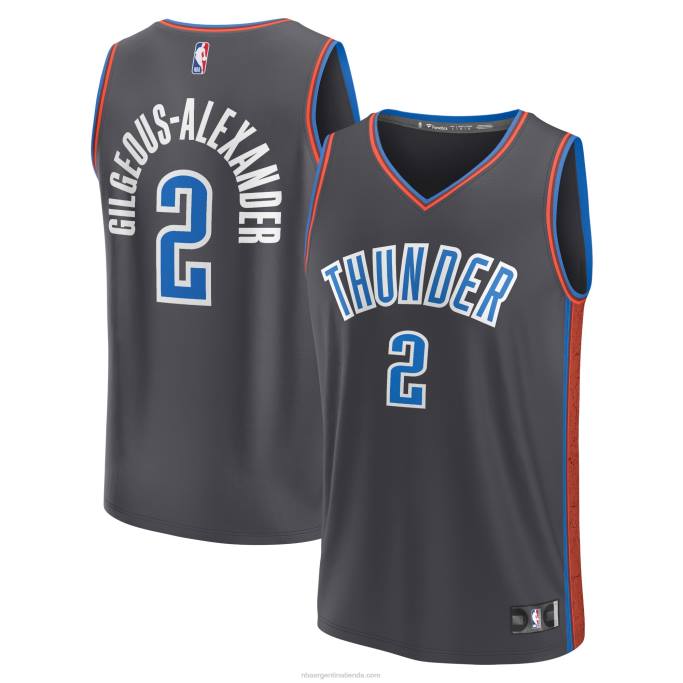 NBA 0F6D544 camiseta oklahoma city thunder shai gilgeous-alexander anthracite fastbreak