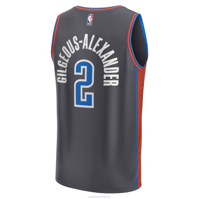 NBA 0F6D544 camiseta oklahoma city thunder shai gilgeous-alexander anthracite fastbreak