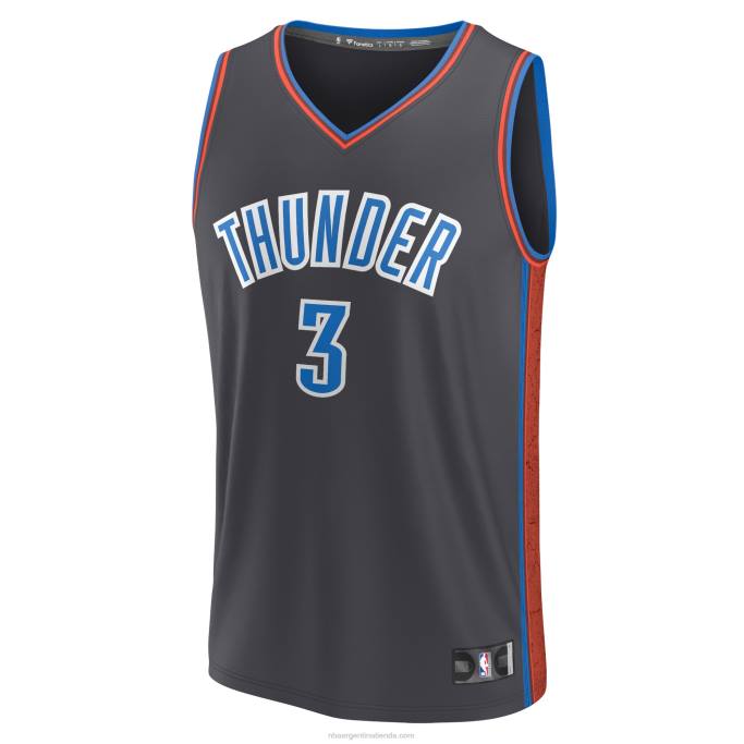 NBA 0F6D637 camiseta oklahoma city thunder josh giddey antracita fastbreak