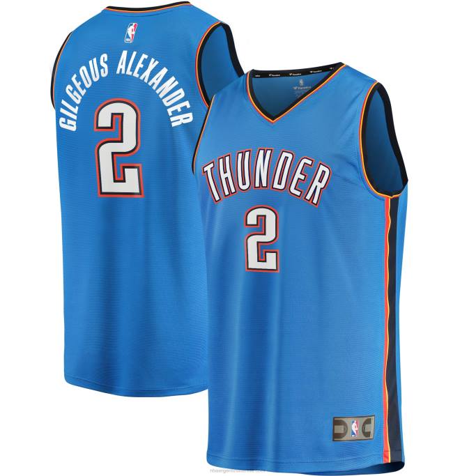 NBA 0F6D91 camiseta de jugador de oklahoma city thunder shai gilgeous-alexander blue fast break
