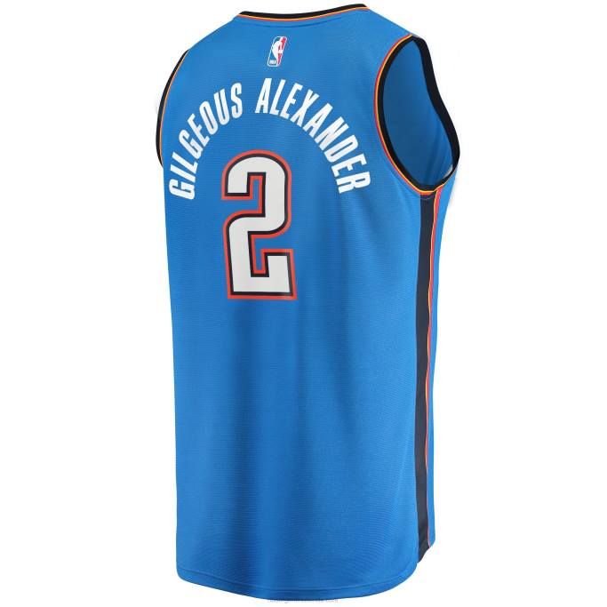 NBA 0F6D91 camiseta de jugador de oklahoma city thunder shai gilgeous-alexander blue fast break