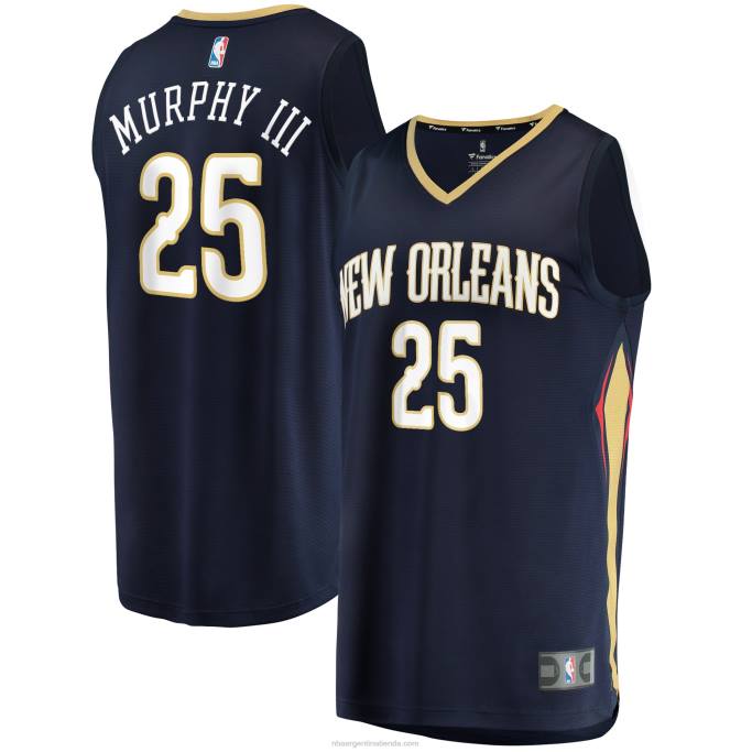 NBA 0F6D1056 New Orleans Pelicans trey murphy iii réplica de camiseta azul marino fast break