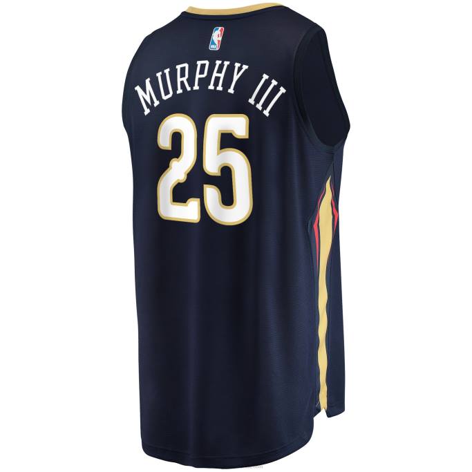 NBA 0F6D1056 New Orleans Pelicans trey murphy iii réplica de camiseta azul marino fast break