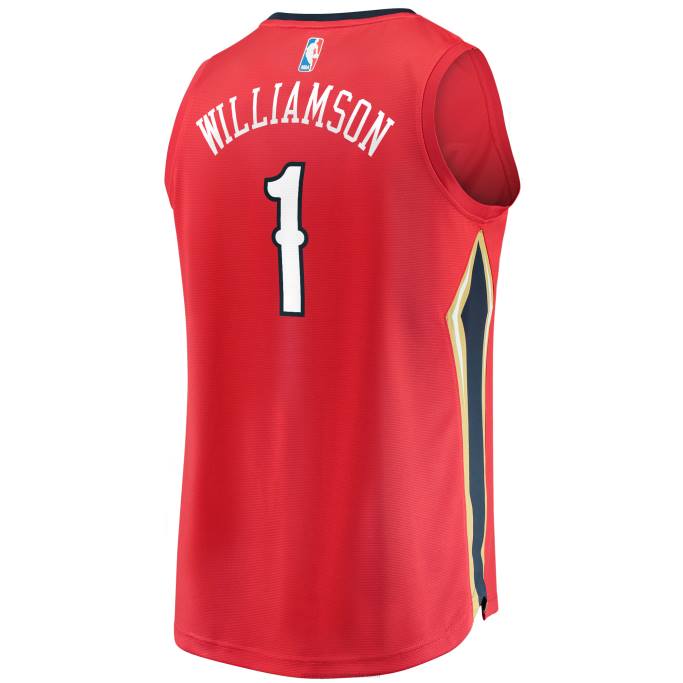 NBA 0F6D1344 Nueva orleans pelícanos zion williamson rojo réplica fast break jersey