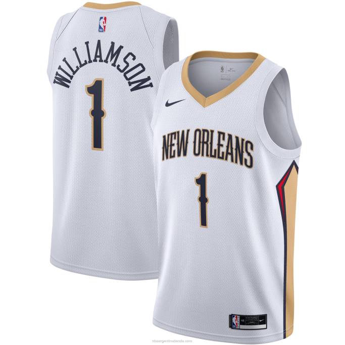 NBA 0F6D1656 camiseta new orleans pelicans zion williamson nike blanca swingman