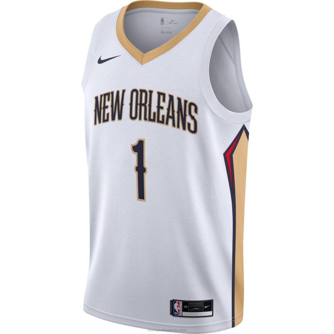 NBA 0F6D1656 camiseta new orleans pelicans zion williamson nike blanca swingman