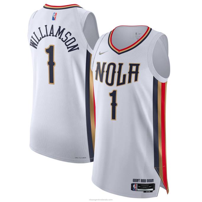NBA 0F6D1959 camiseta new orleans pelicans zion williamson nike blanca swingman