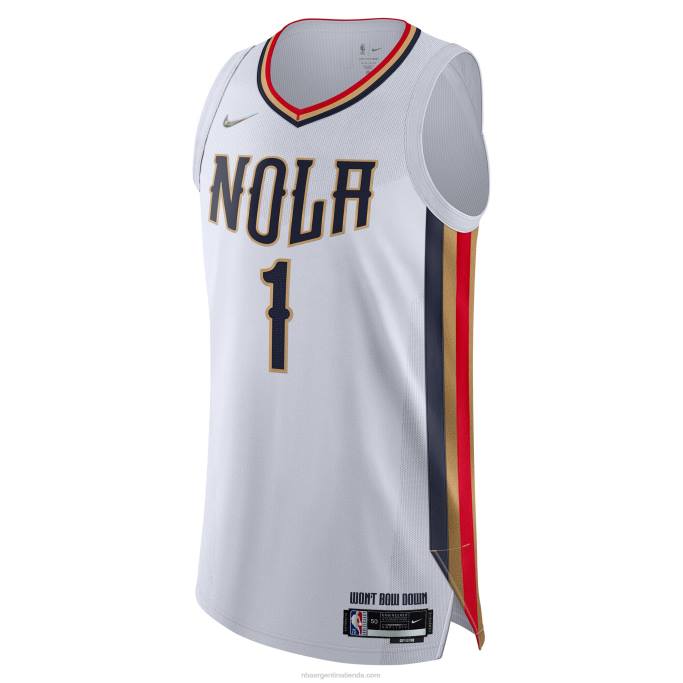 NBA 0F6D1959 camiseta new orleans pelicans zion williamson nike blanca swingman