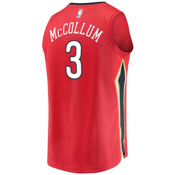 NBA 0F6D1981 pelícanos de nueva orleans c.j. Réplica de camiseta roja Fast Break de McCollum