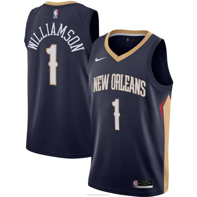 NBA 0F6D2098 New Orleans Pelicans Zion Williamson Nike Azul Marino Swingman Jersey