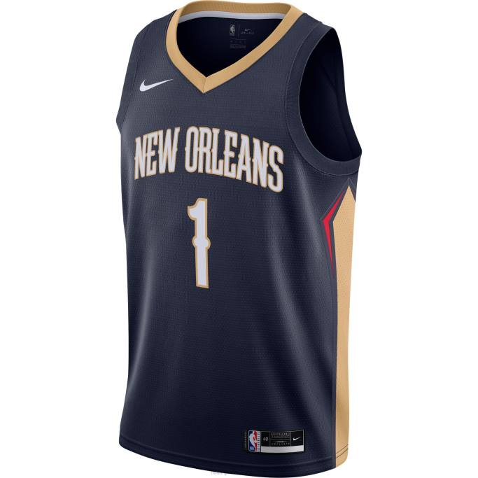 NBA 0F6D2098 New Orleans Pelicans Zion Williamson Nike Azul Marino Swingman Jersey