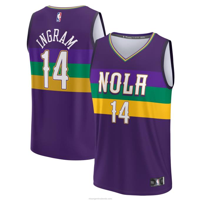NBA 0F6D2409 new orleans pelícanos brandon ingram púrpura fastbreak jersey