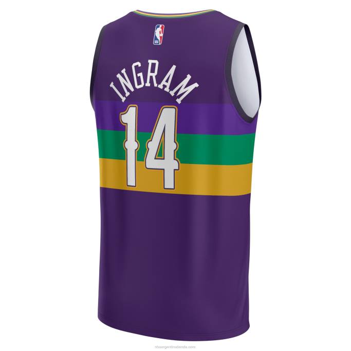 NBA 0F6D2409 new orleans pelícanos brandon ingram púrpura fastbreak jersey