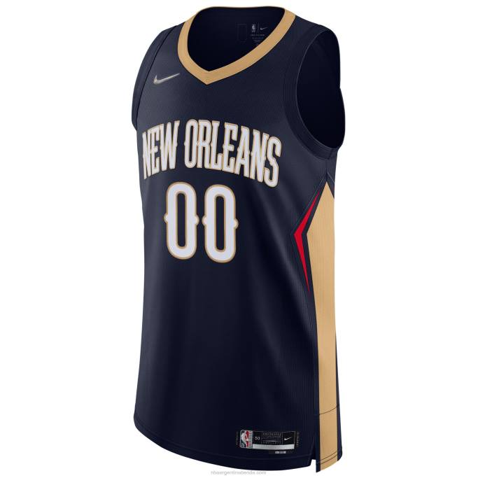 NBA 0F6D2871 New Orleans Pelicans Nike Navy Diamond Swingman - Camiseta personalizada auténtica