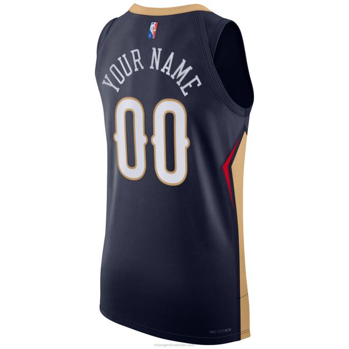 NBA 0F6D2871 New Orleans Pelicans Nike Navy Diamond Swingman - Camiseta personalizada auténtica