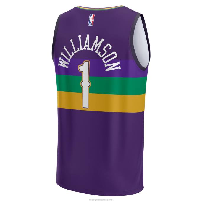 NBA 0F6D309 Nueva orleans pelícanos zion williamson púrpura fastbreak jersey